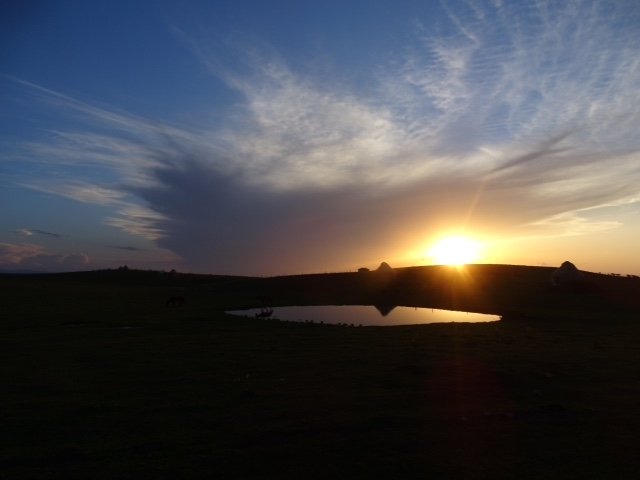 天山の夕日
