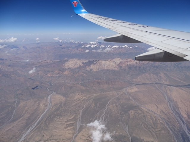 機窓から見た火焔山